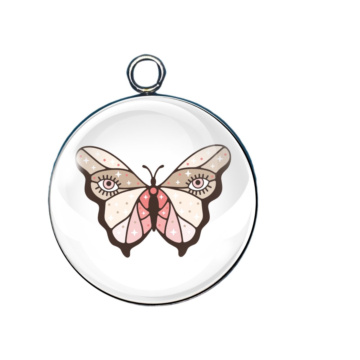 butterfly glass cabochon charm