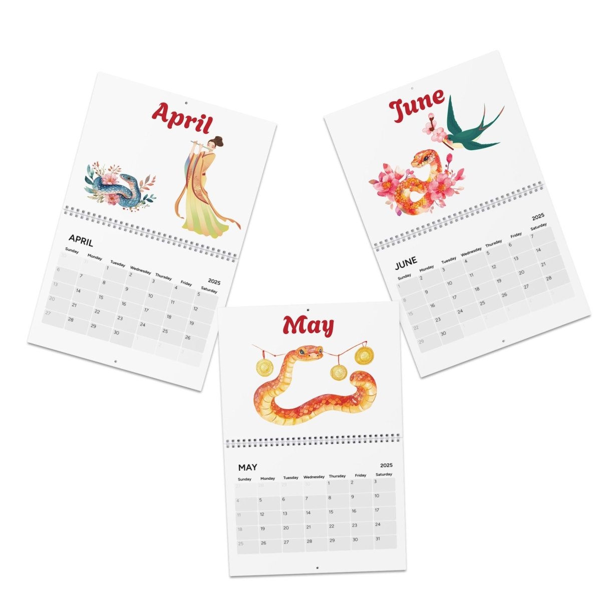 Calendar 2025 - Chinese New Year Year of the Snake Theme