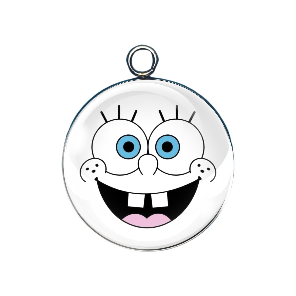 sponge bob face glass cabochon charm