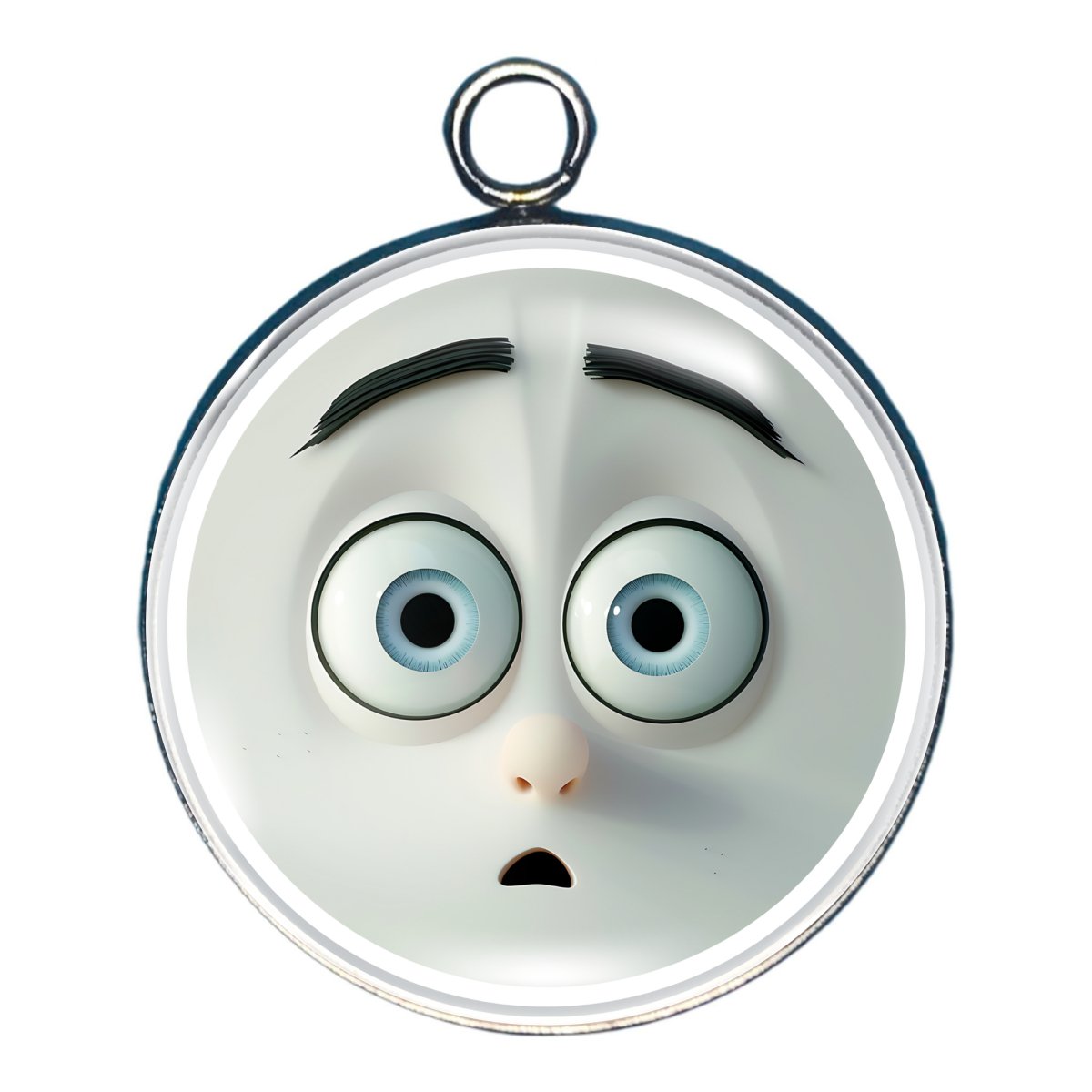 charm depicting a cartoon style face