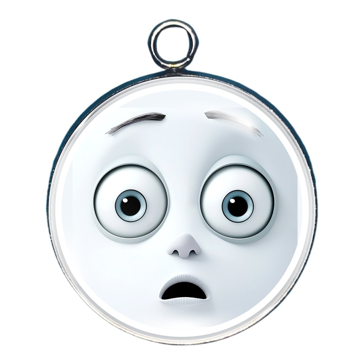 charm depicting a cartoon style face