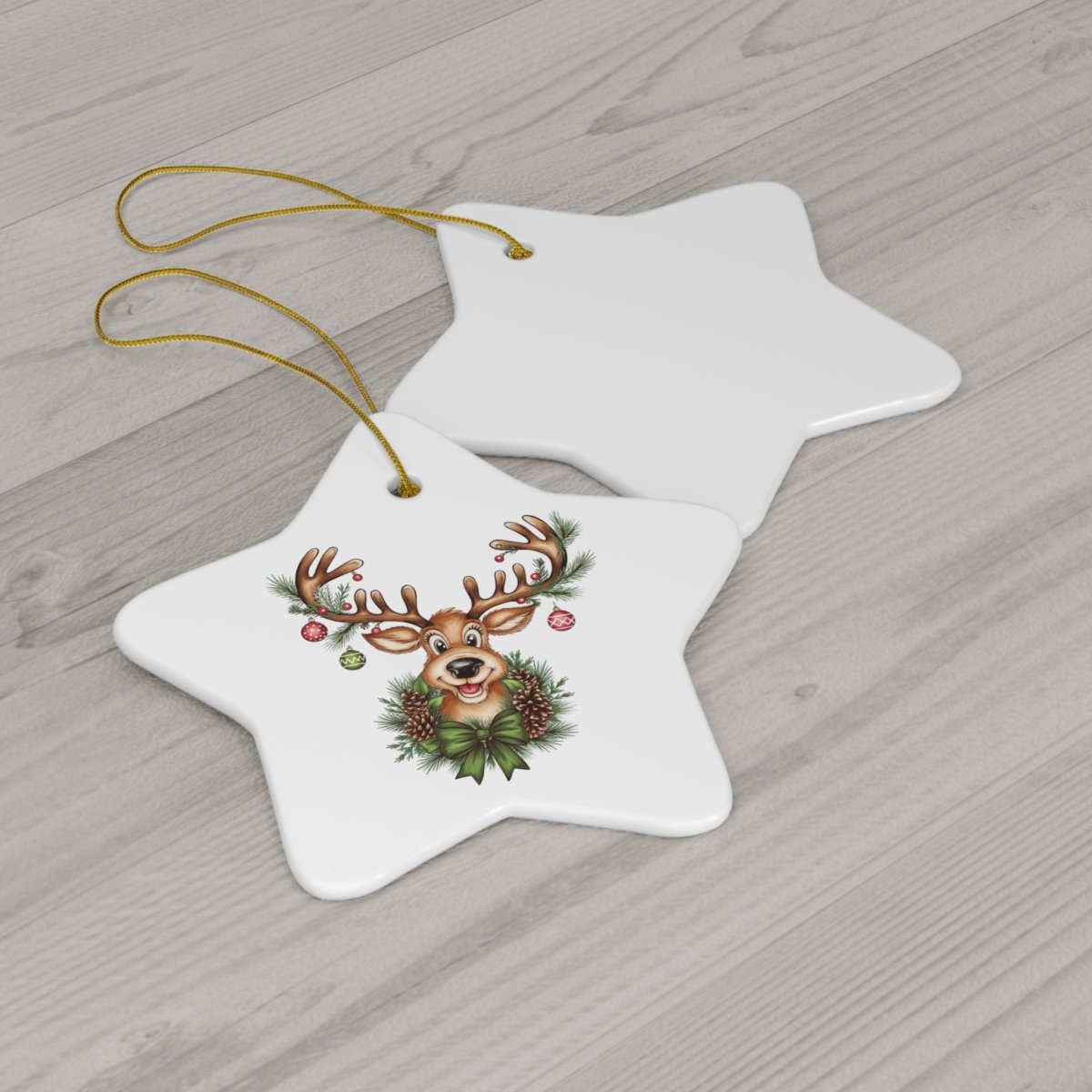 Ceramic Ornament Reindeer Christmas Lights