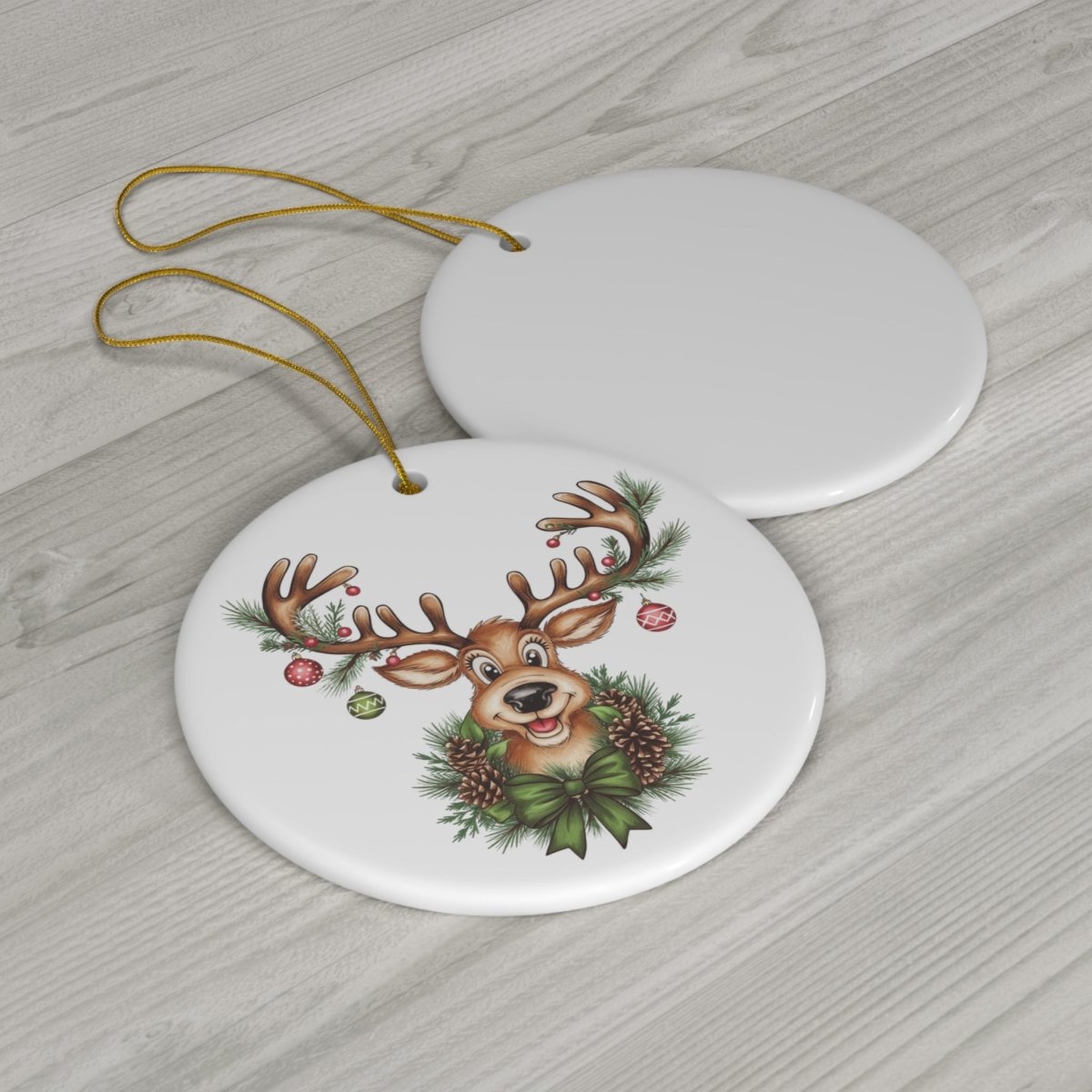 Ceramic Ornament Reindeer Christmas Lights