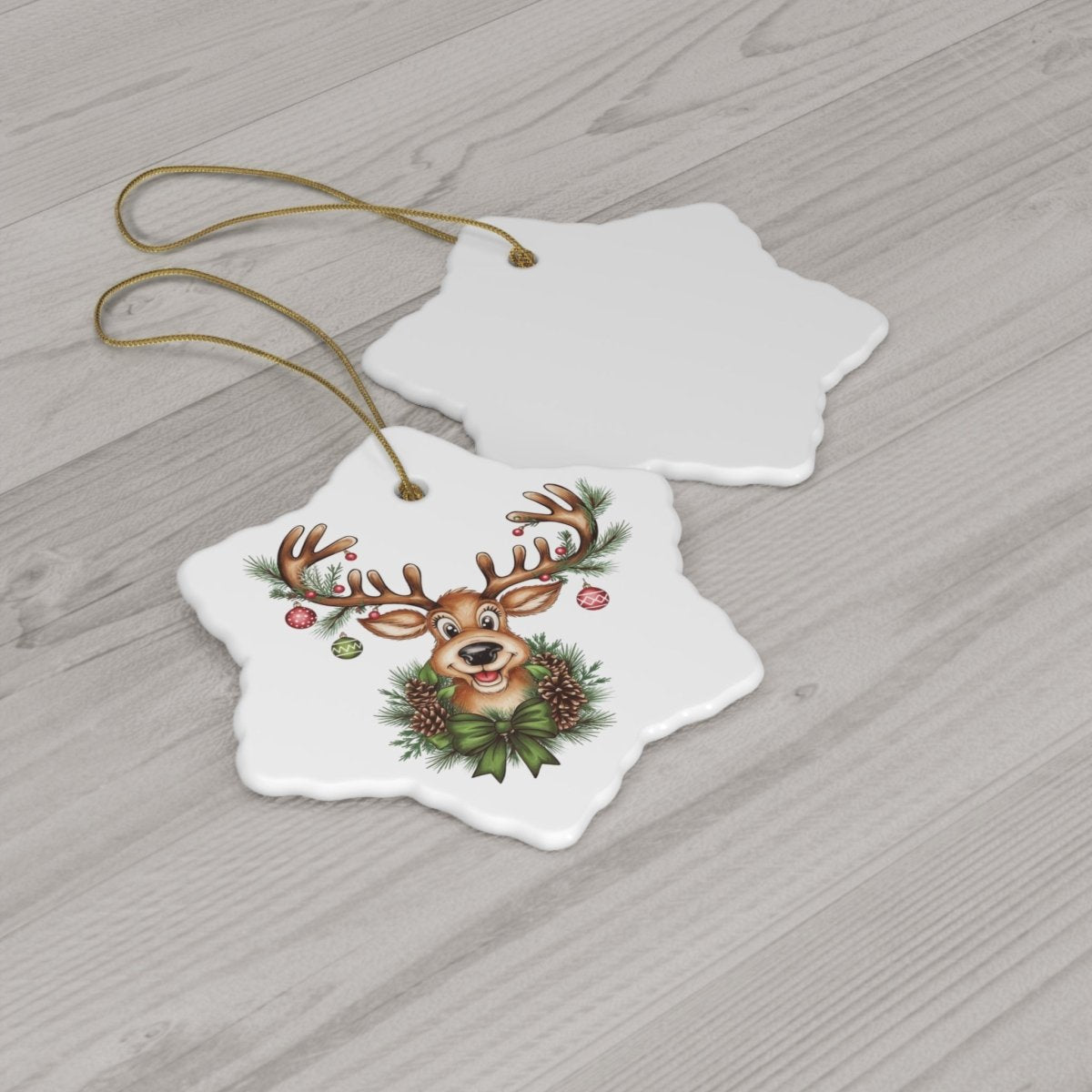 Ceramic Ornament Reindeer Christmas Lights