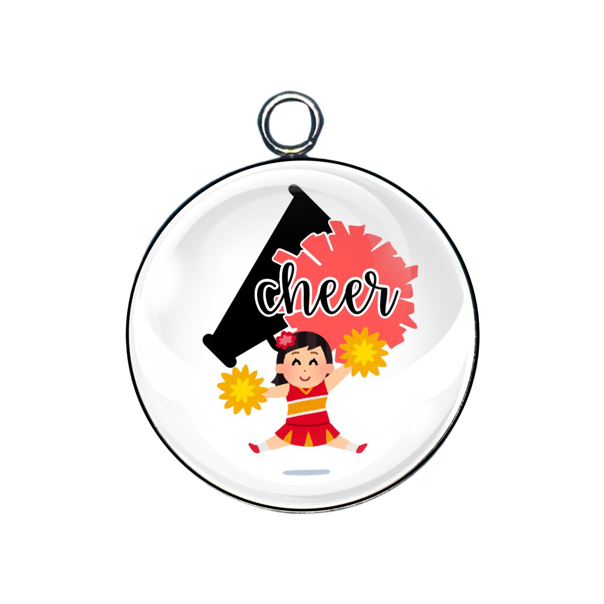 Cheerleader Glass Cabochon Charms