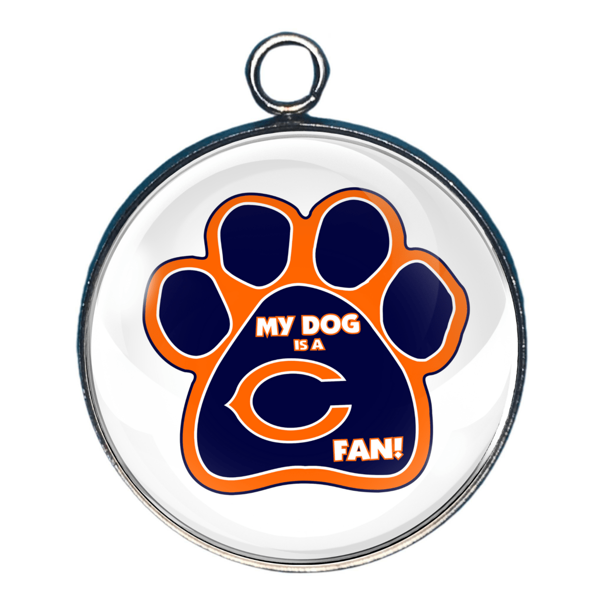 Chicago Bears Glass Cabochon Charms