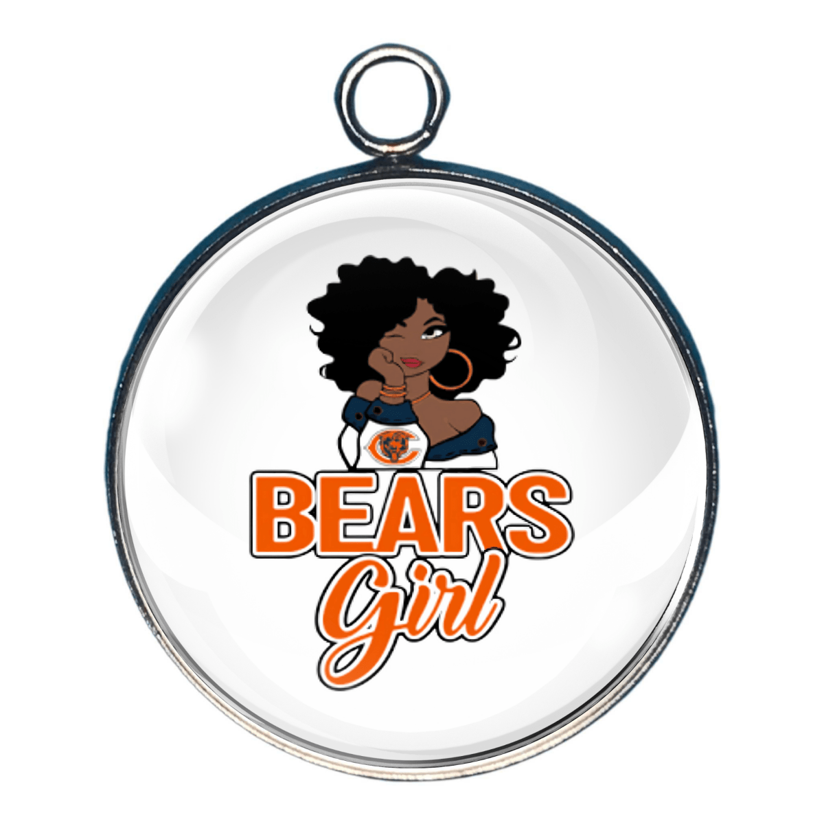 Chicago Bears Glass Cabochon Charms