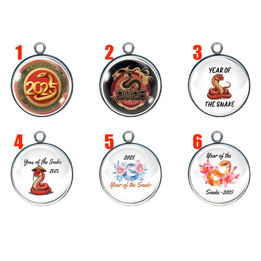 Chinese New Year 2025 Glass Cabochon Charms