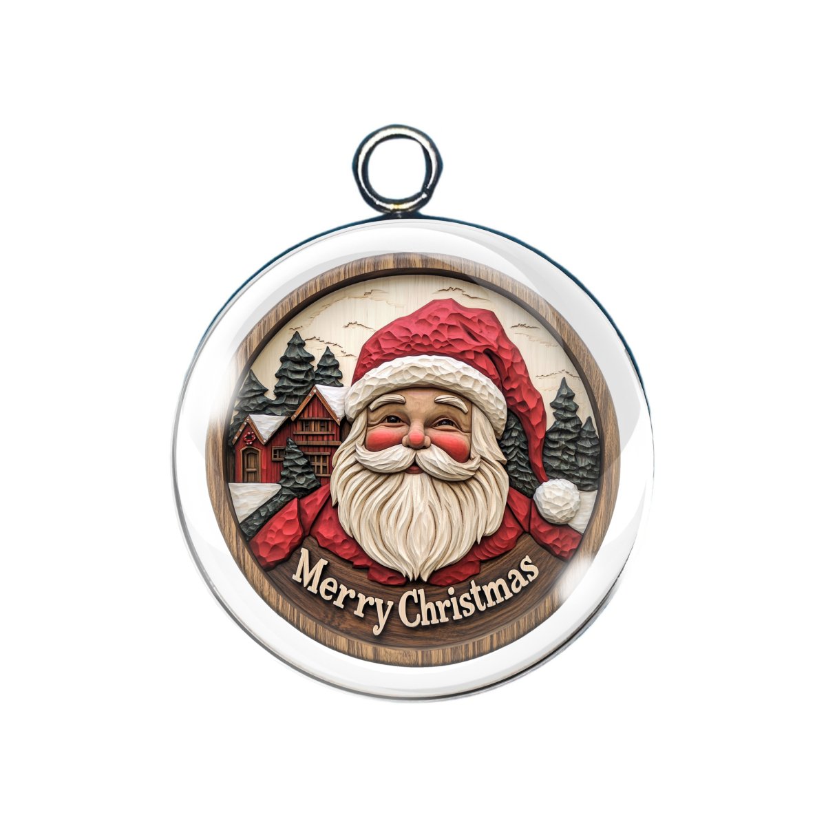 Christmas Charm Glass Cabochon Charms