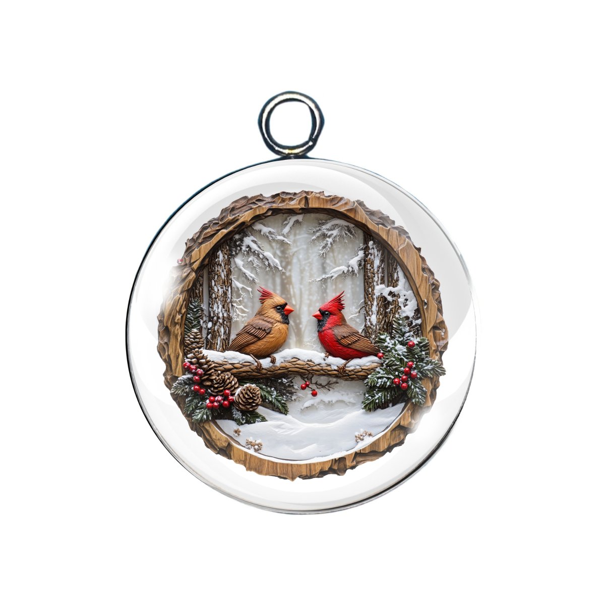 Christmas Charm Glass Cabochon Charms