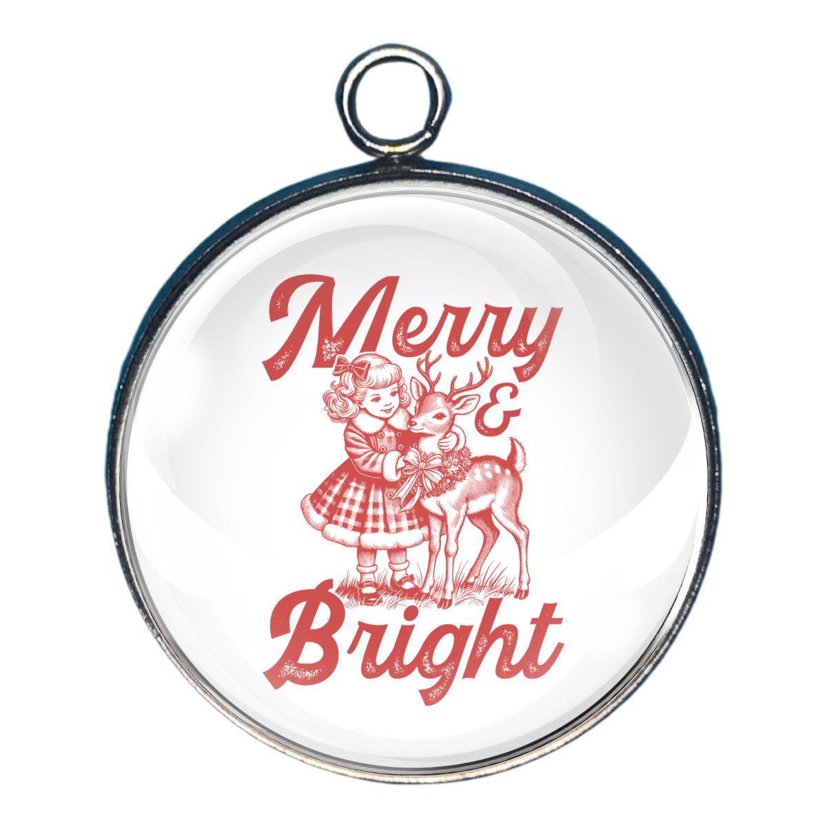 Christmas Joy Charms, Glass Cabochon Jewelry Charms