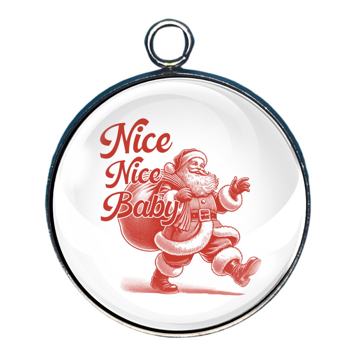 Christmas Joy Charms, Glass Cabochon Jewelry Charms