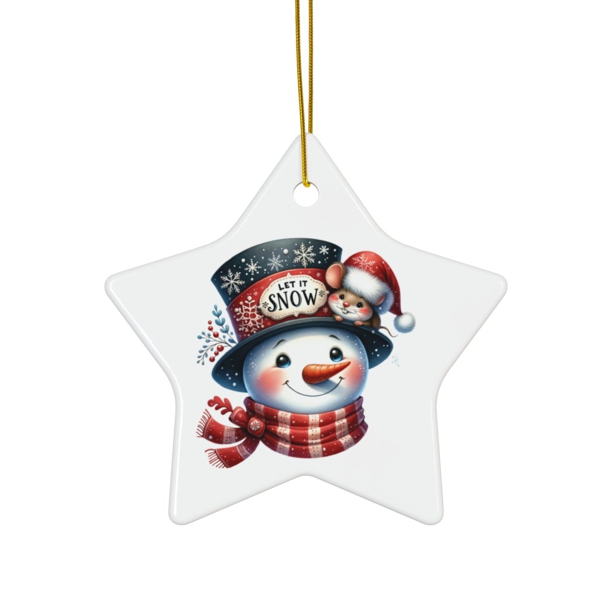 Christmas Ornament - Snowman Let It Snow