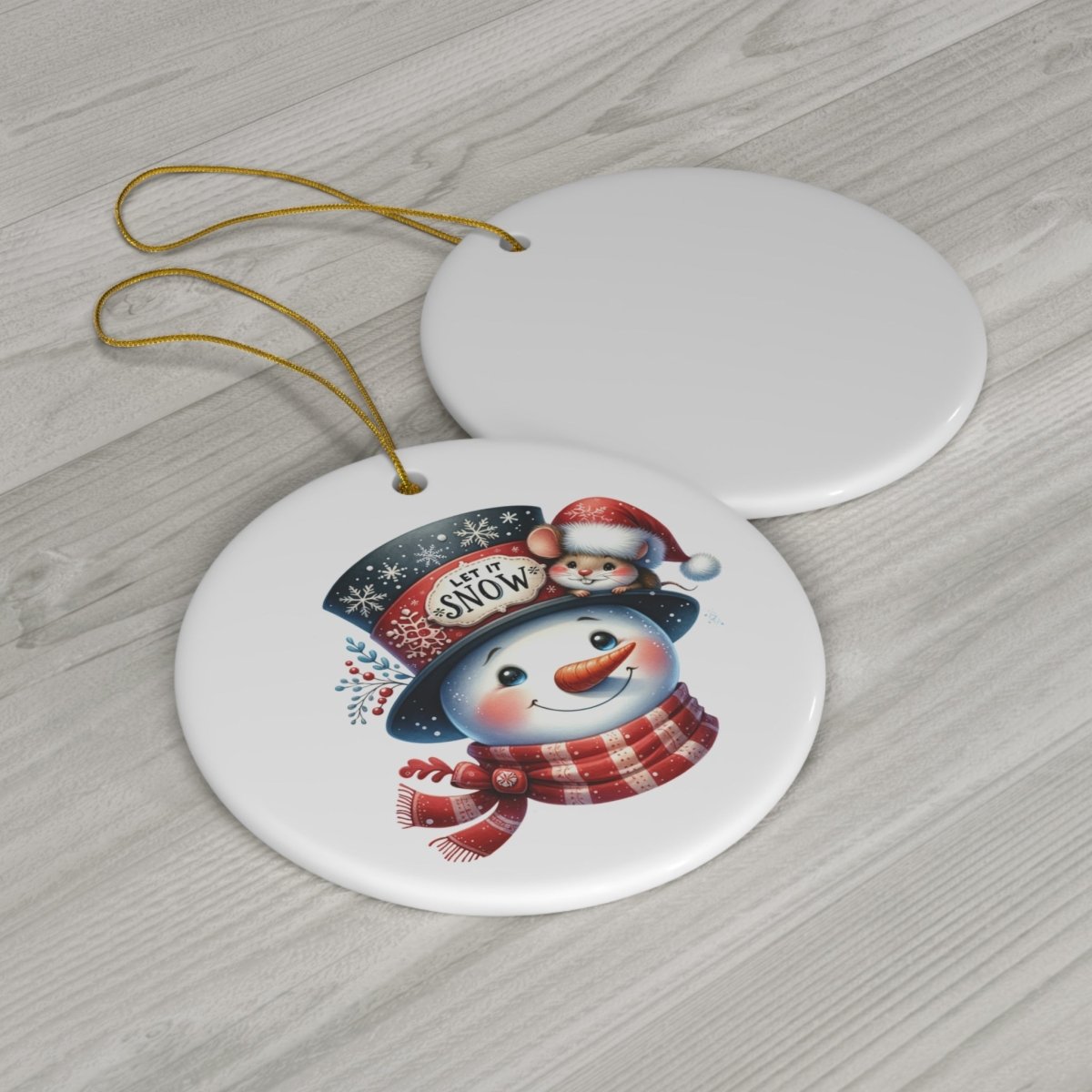 Christmas Ornament - Snowman Let It Snow