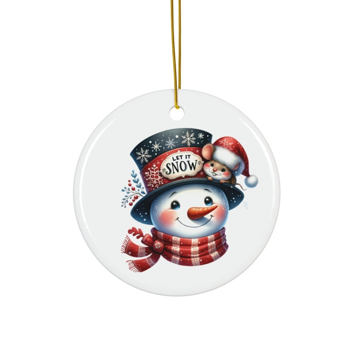 Christmas Ornament - Snowman Let It Snow