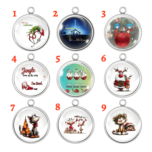 Group of 9 Charms of Christmas Shenanigans