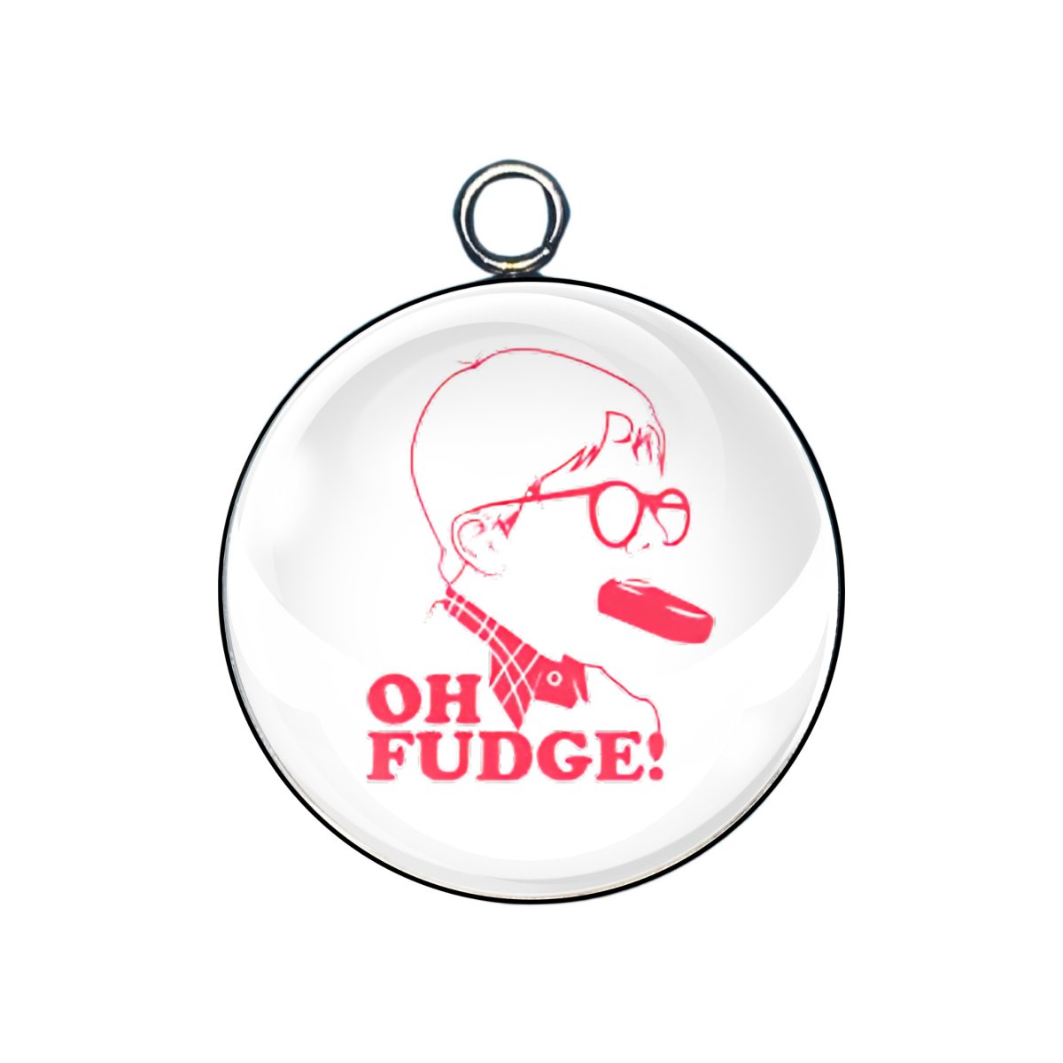 Christmas Story glass cabochon charm