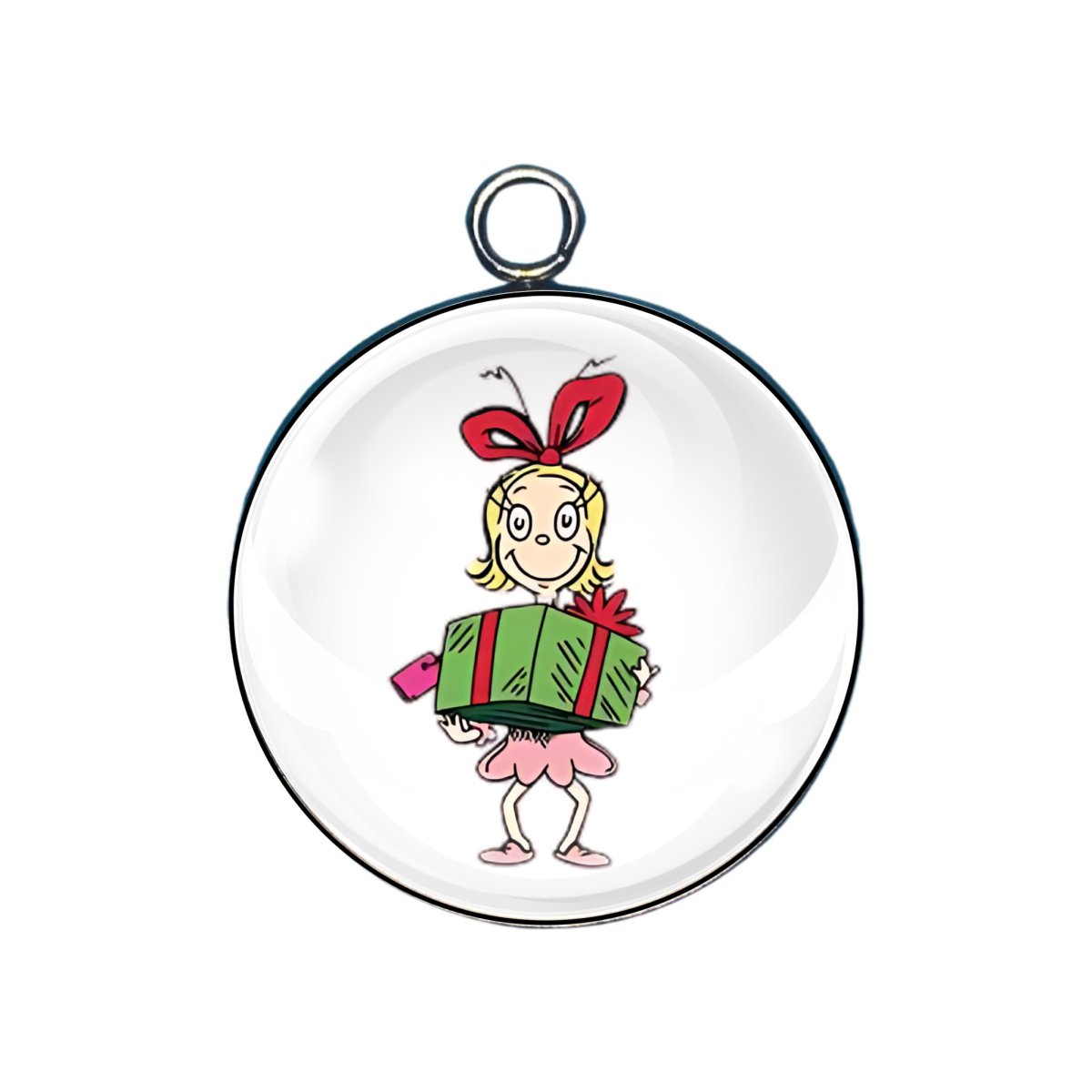 Cindy Lou Who Glass Cabochon Charms