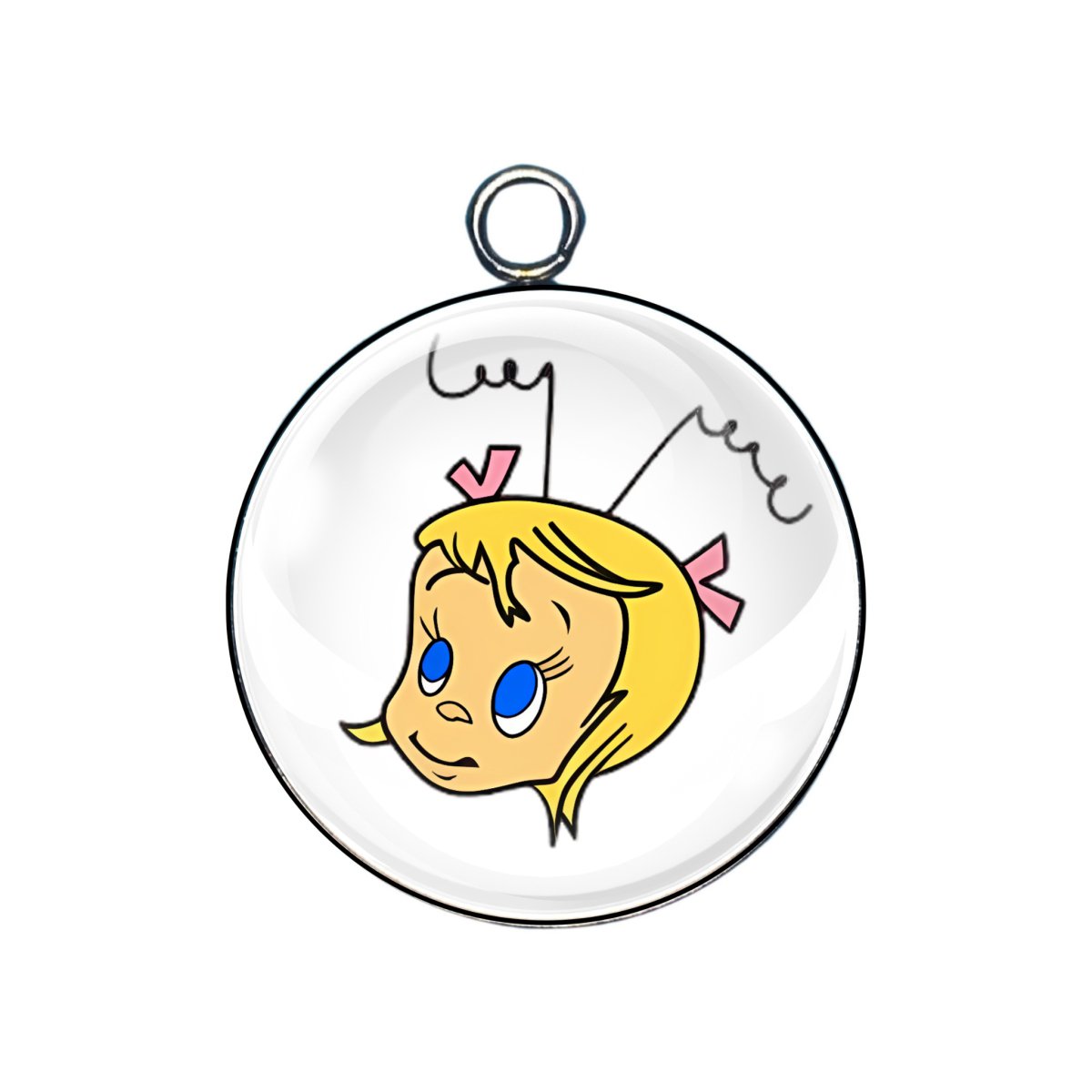 Cindy Lou Who Glass Cabochon Charms