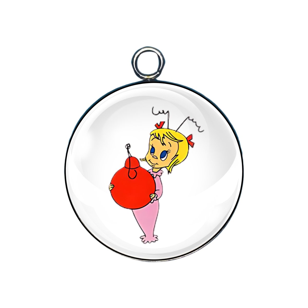 Cindy Lou Who Glass Cabochon Charms