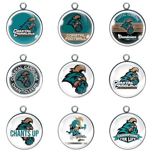 Coastal Carolina Chanticleers Glass Cabochon Charms