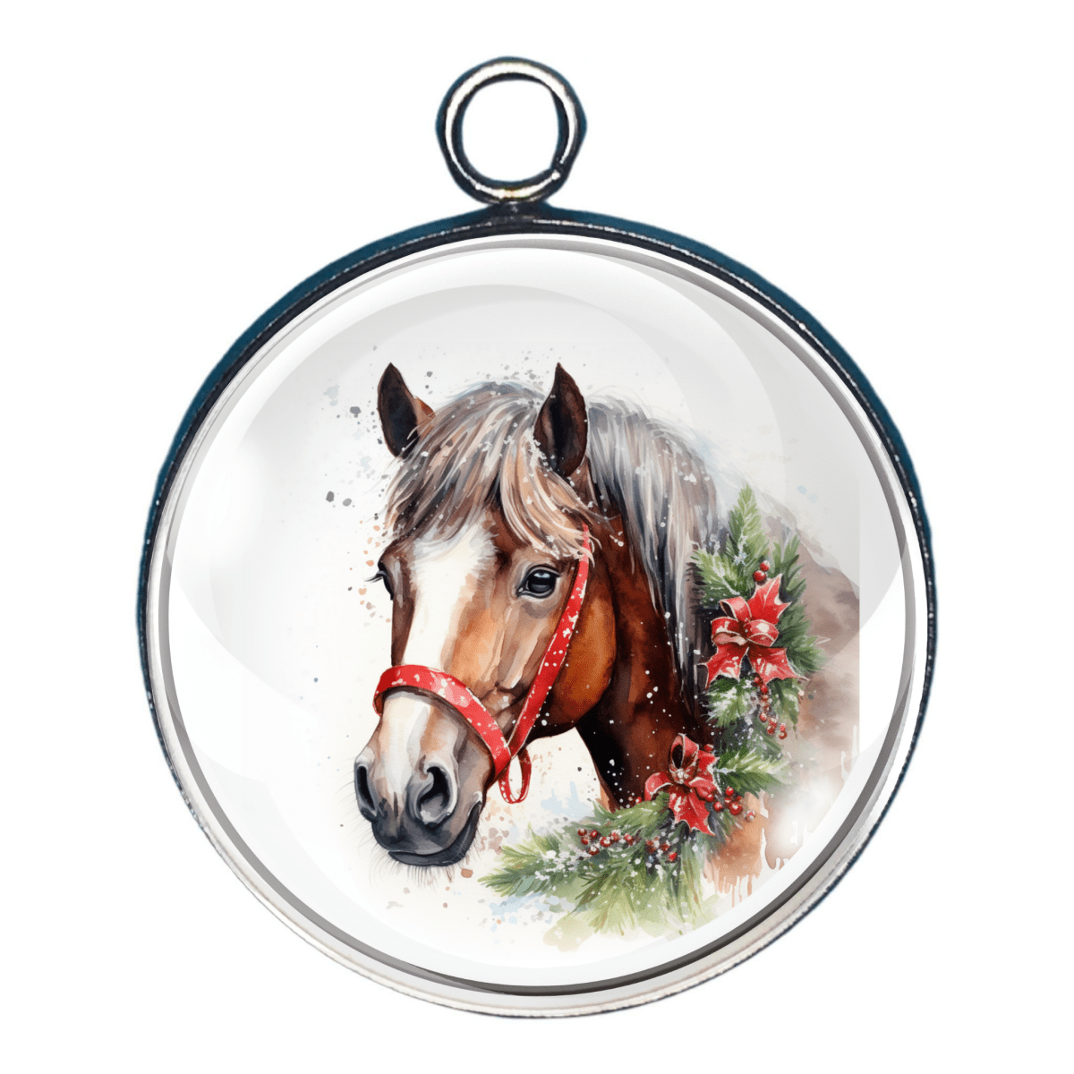 Cowboy Christmas Charms – Santa on Horseback, Festive Horses & Snowy Trees