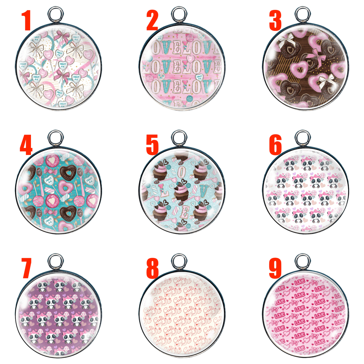 Crazy 4 You Glass Cabochon Charms