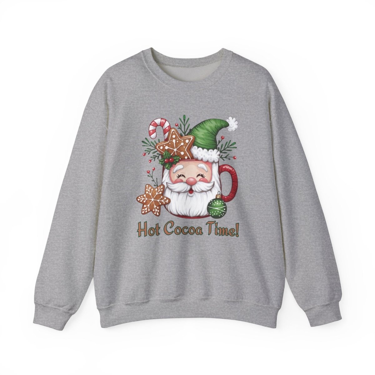 Crewneck Sweatshirt Hot Cocoa Time Design