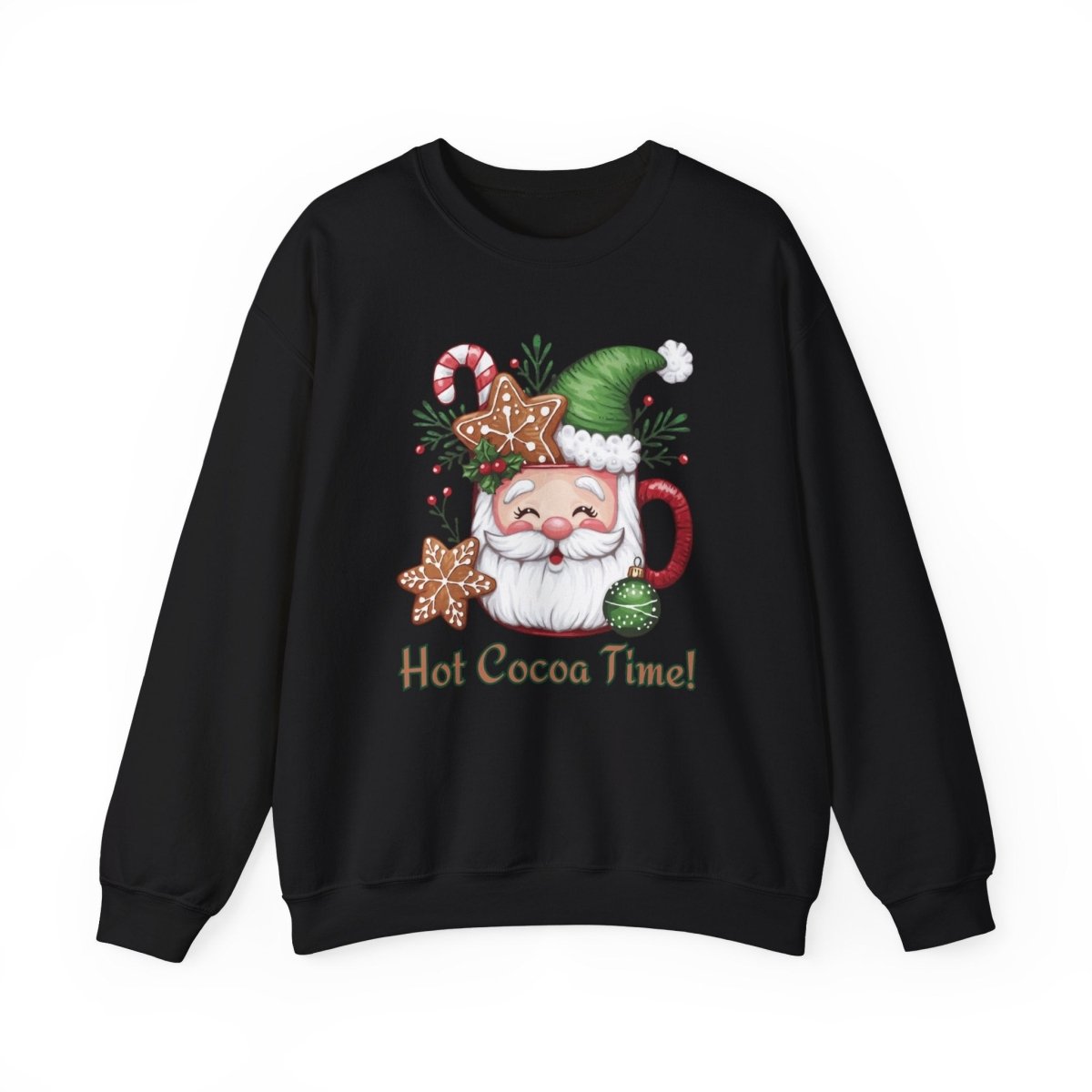 Crewneck Sweatshirt Hot Cocoa Time Design