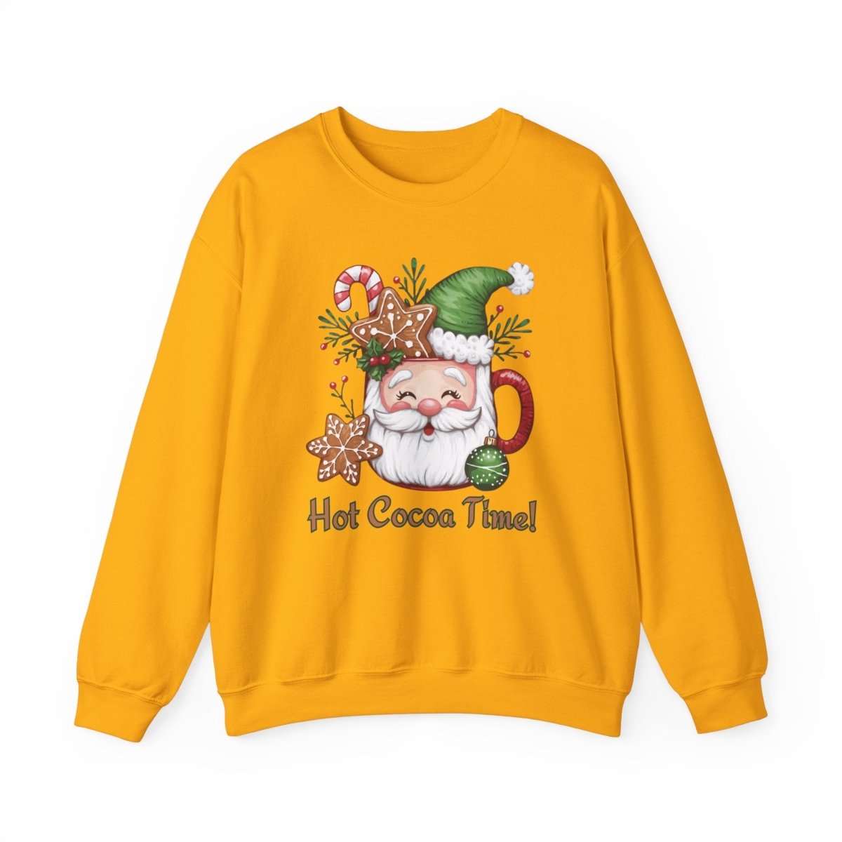 Crewneck Sweatshirt Hot Cocoa Time Design