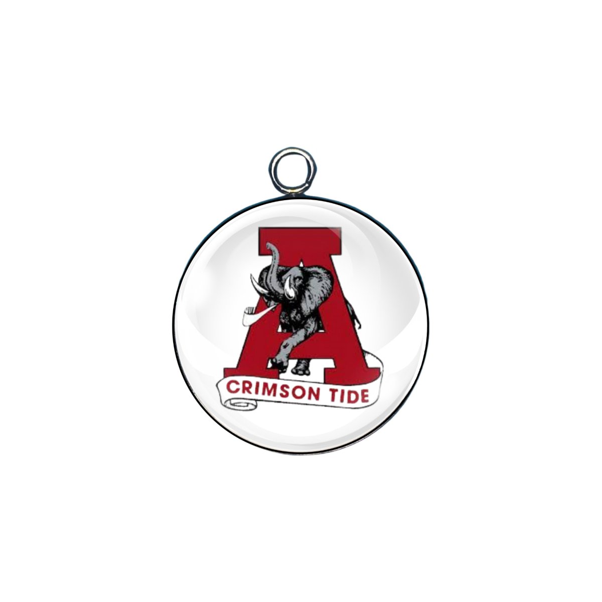 crimson tide glass cabochon charm