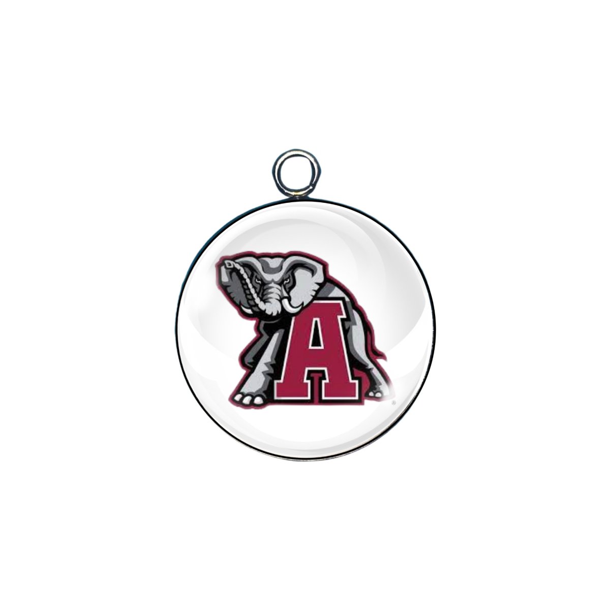 crimson tide glass cabochon charm