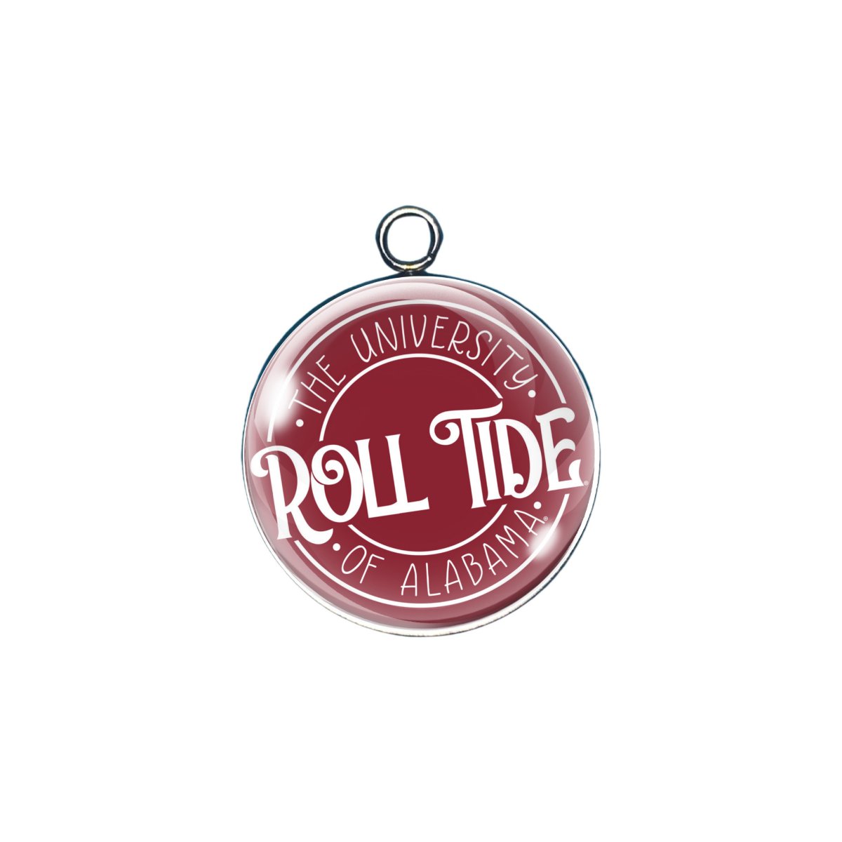 crimson tide glass cabochon charm