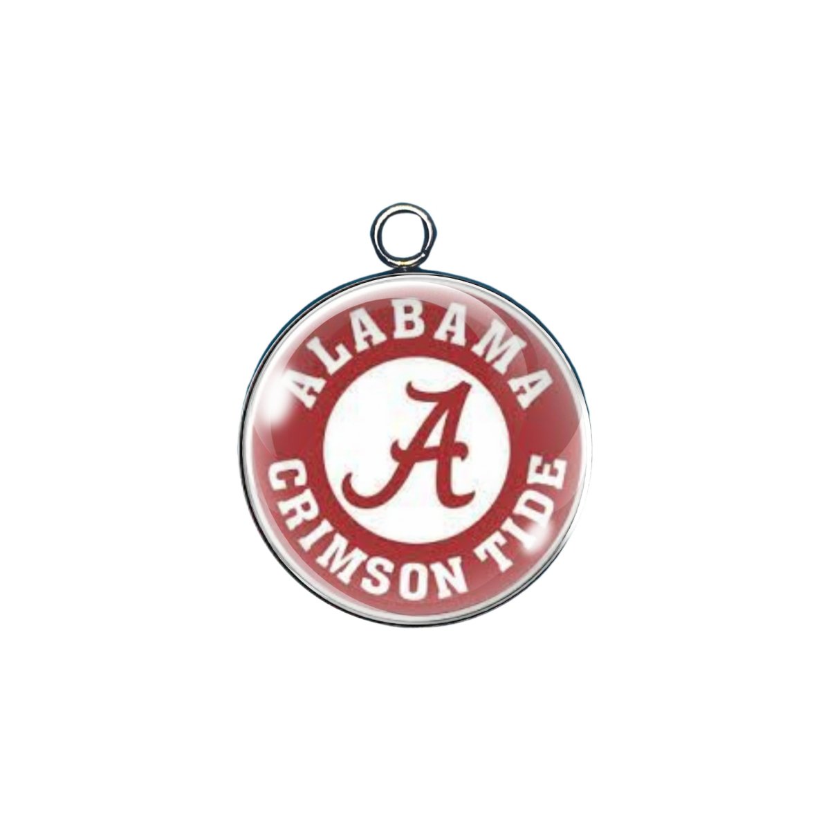 crimson tide glass cabochon charm