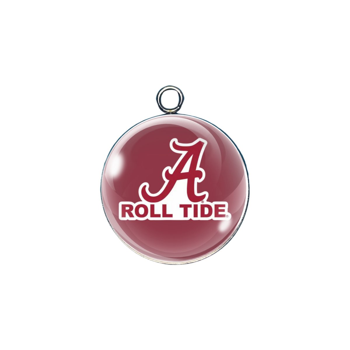 crimson tide glass cabochon charm