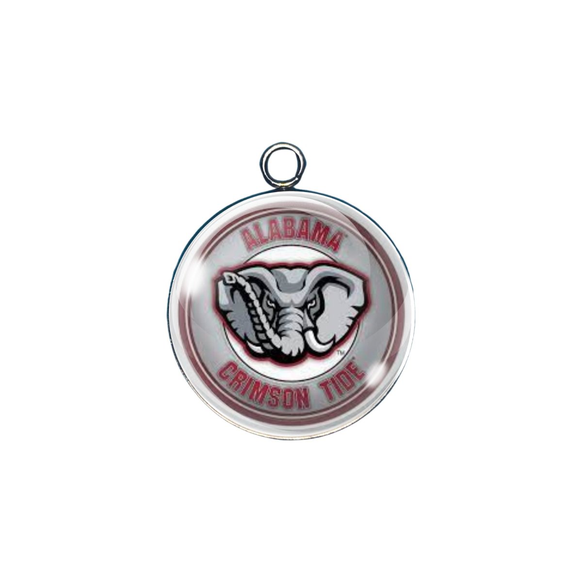 crimson tide glass cabochon charm