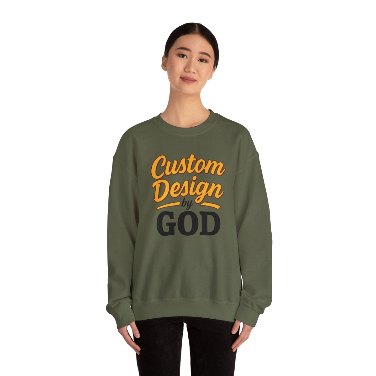 Custom Design by God Sweatshirt, Unisex Cozy Crewneck, Faith Inspired [...]