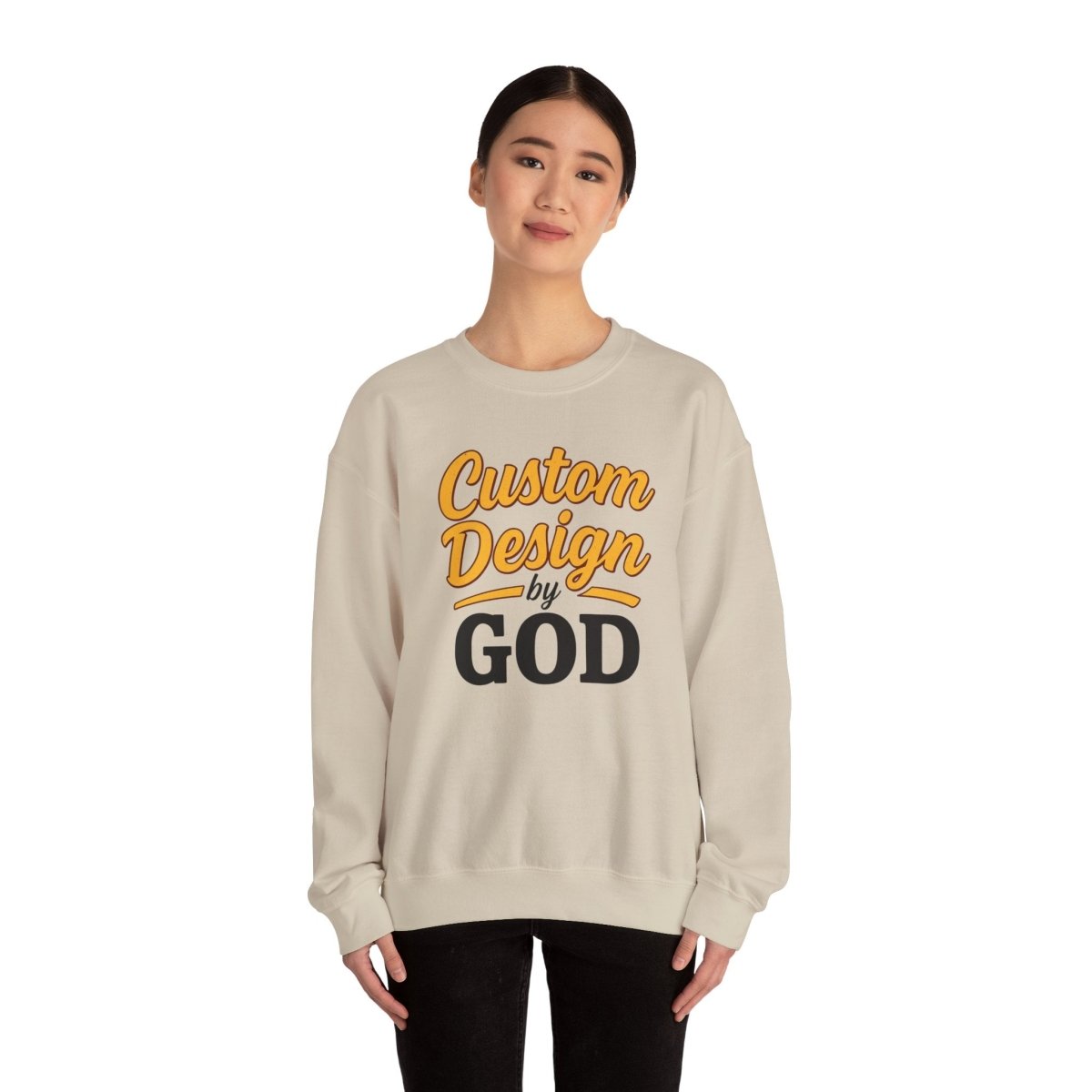 Custom Design by God Sweatshirt, Unisex Cozy Crewneck, Faith Inspired [...]