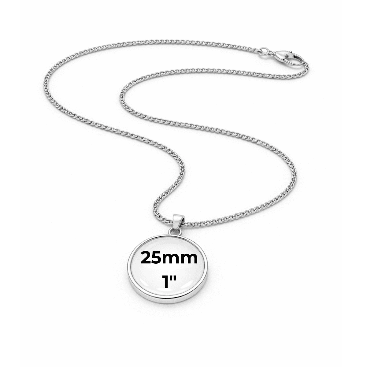 Custom Image Pendant Necklace – Personalized Glass Cabochon Pendant in Silver or Gold