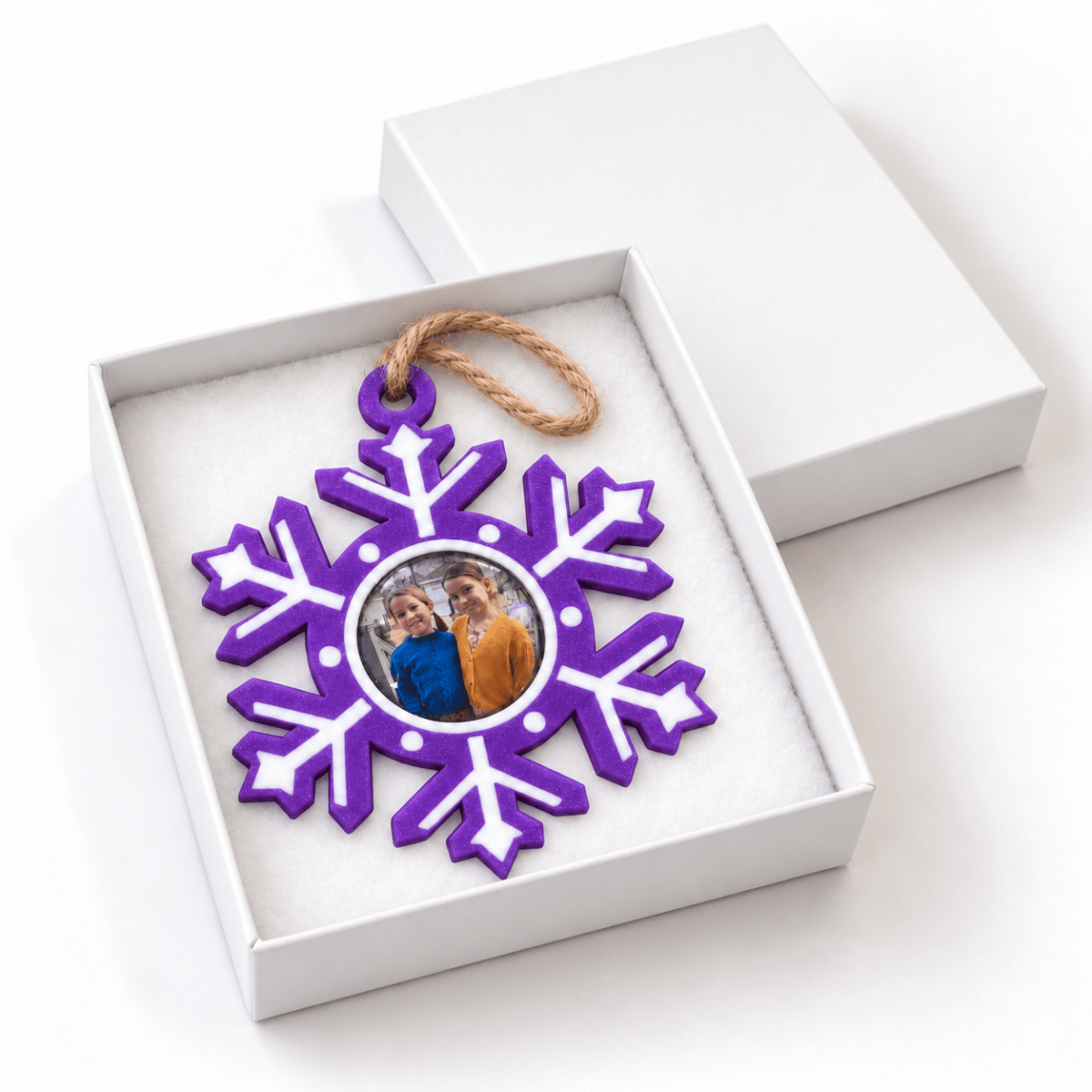 Custom Photo Snowflake Ornament