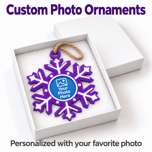 Custom Photo Snowflake Ornament