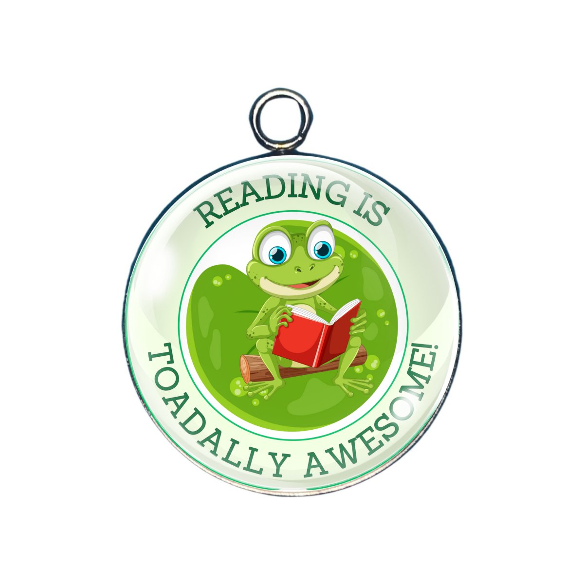 cute frog glass cabochon charm