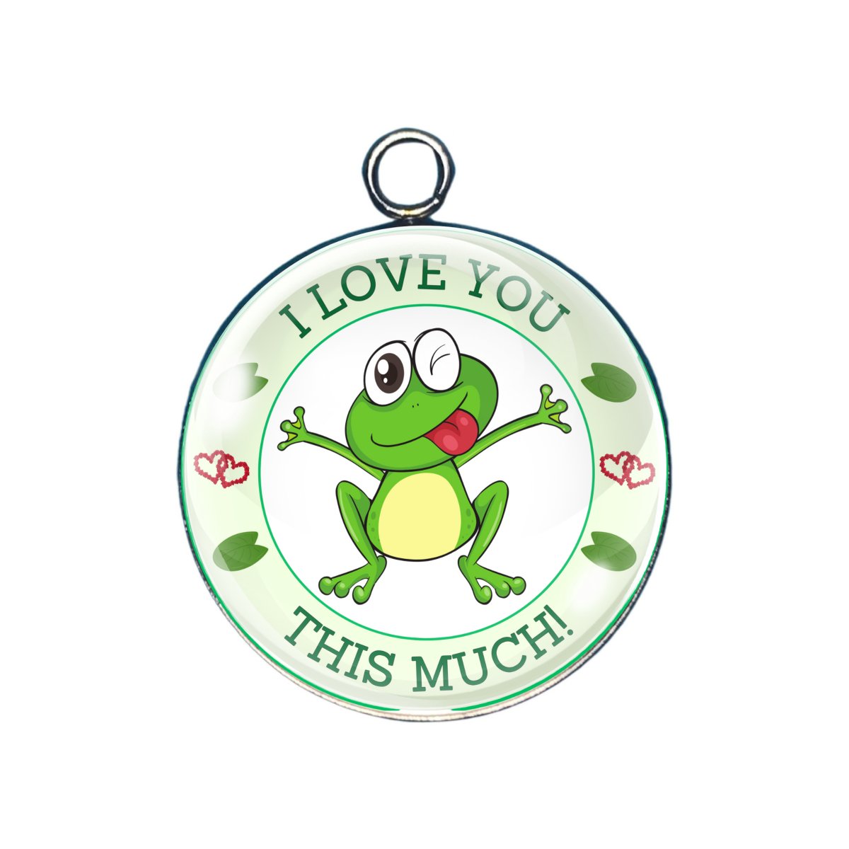 cute frog glass cabochon charm