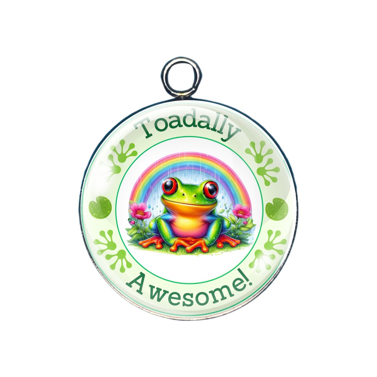 cute frog glass cabochon charm