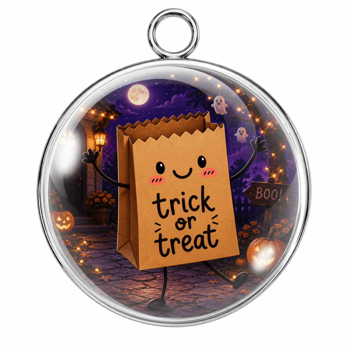 Cute Halloween Character Glass Cabochon Charms Collection