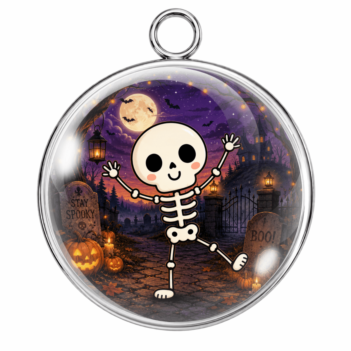 Cute Halloween Character Glass Cabochon Charms Collection