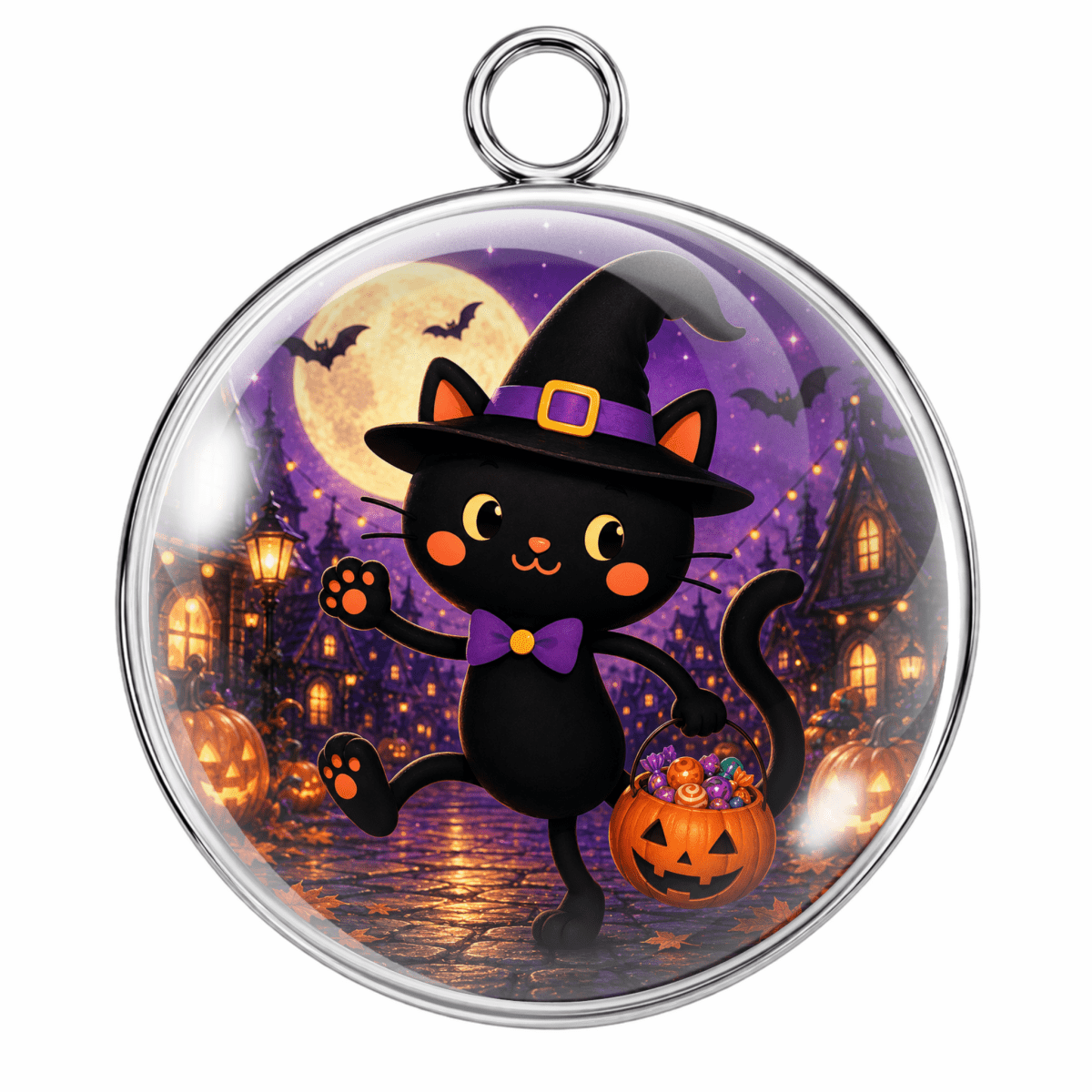 Cute Halloween Character Glass Cabochon Charms Collection