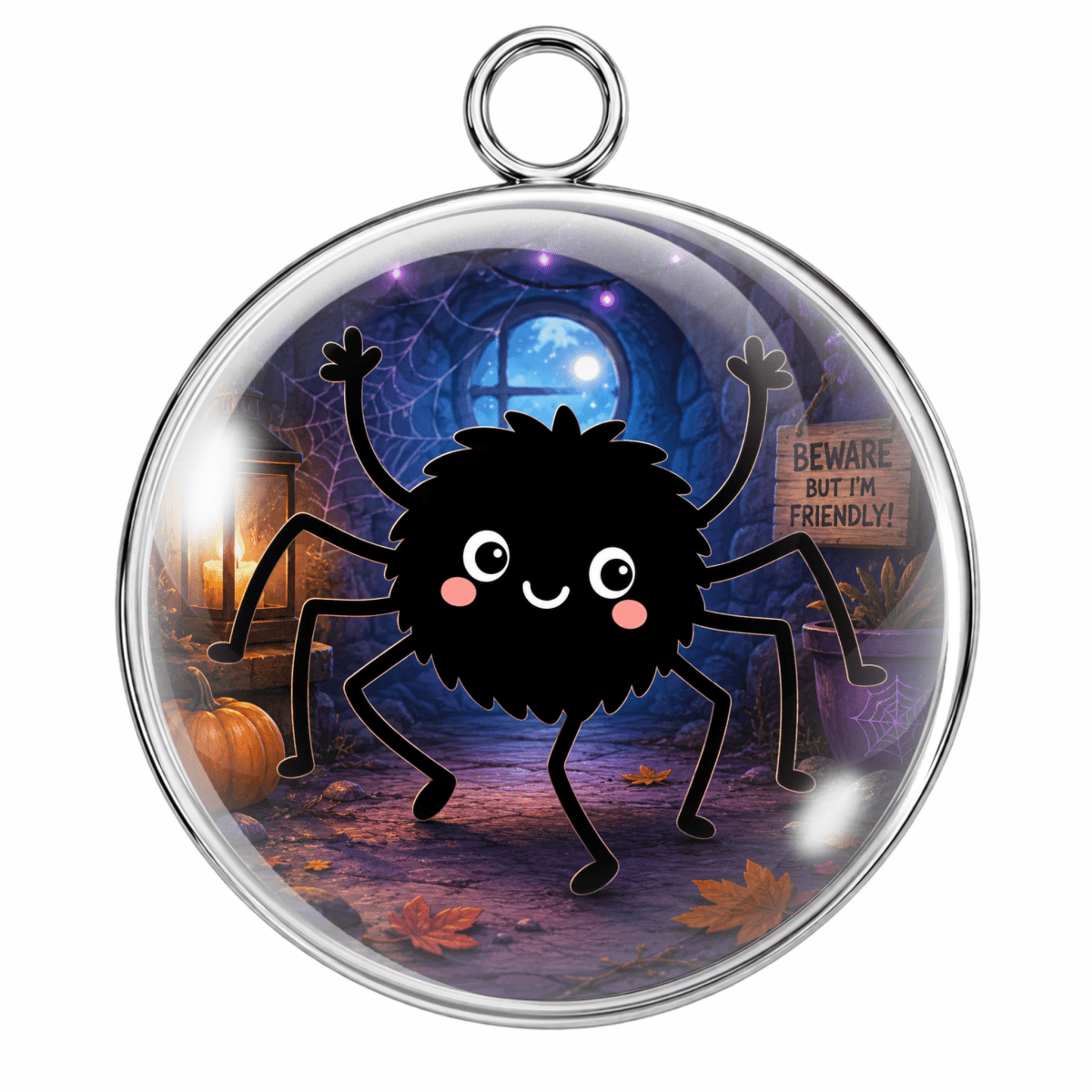 Cute Halloween Character Glass Cabochon Charms Collection