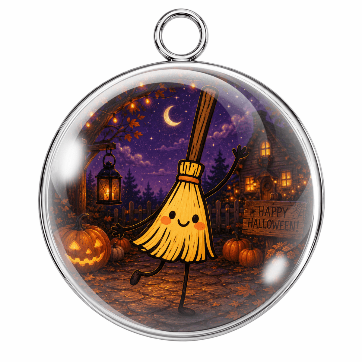Cute Halloween Character Glass Cabochon Charms Collection