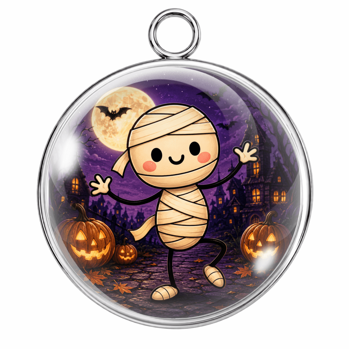 Cute Halloween Character Glass Cabochon Charms Collection